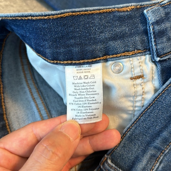 Everlane High Rise Medium Wash Ankle Stretch Skinny Jeans EUC Size 27 - Picture 4 of 6